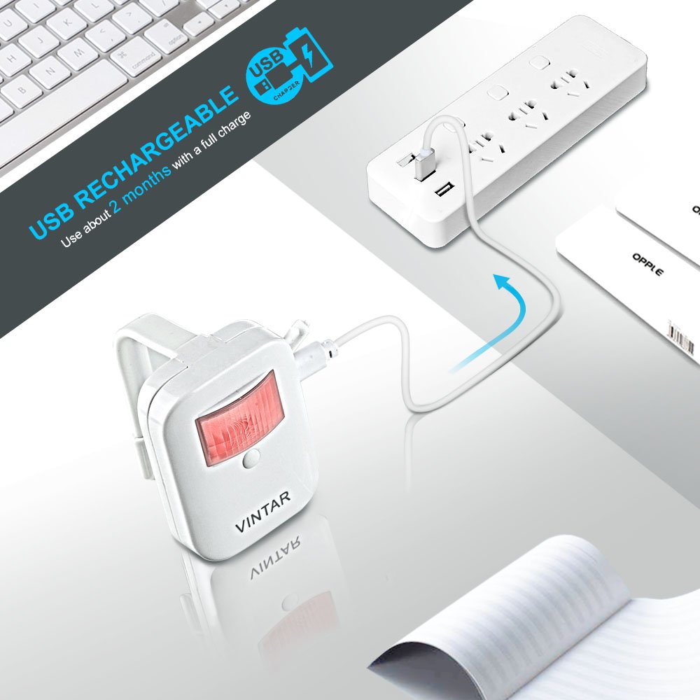 VINTAR Rechargeable 16 Color Motion Sensor LED Toilet Night Light, 5 Stage Dimmer, IP67 Waterproof, Light Detection, Birthday Gift Idea for Dad, Mom, Him, Her, Men, Women and Kids, Cool Gadget