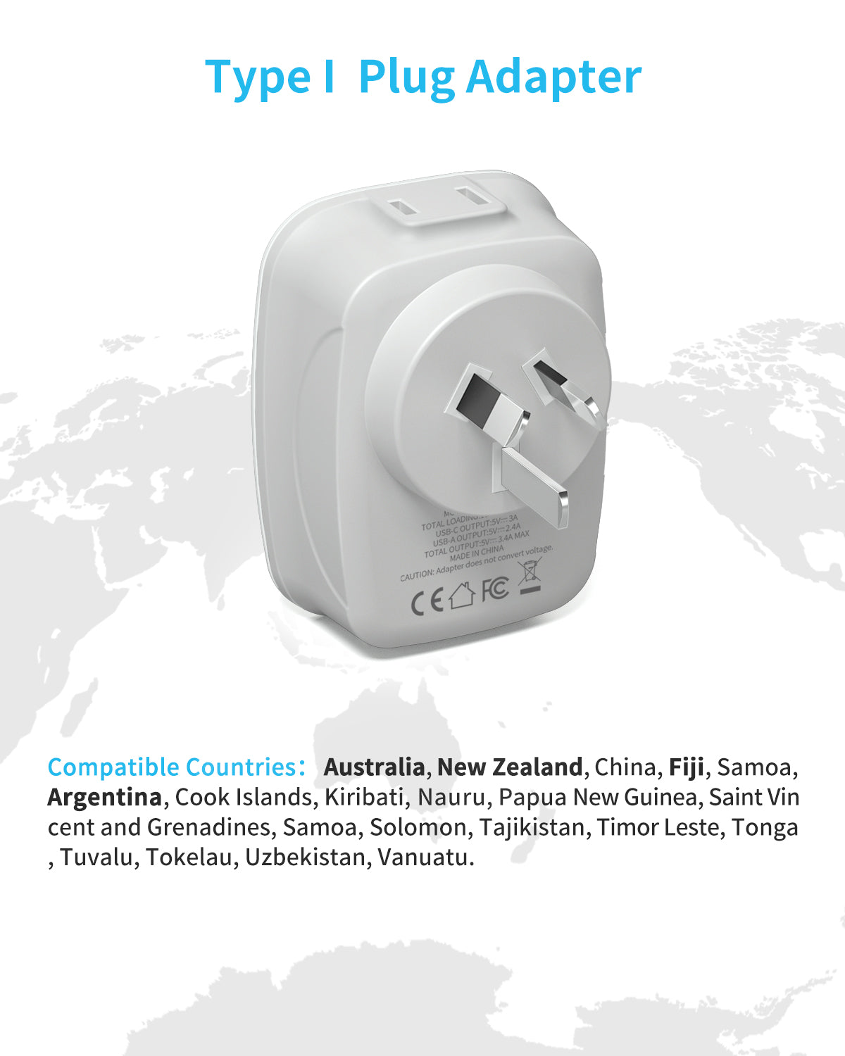 Australia New Zealand Power Plug Adapter, VINTAR Australia Travel ...