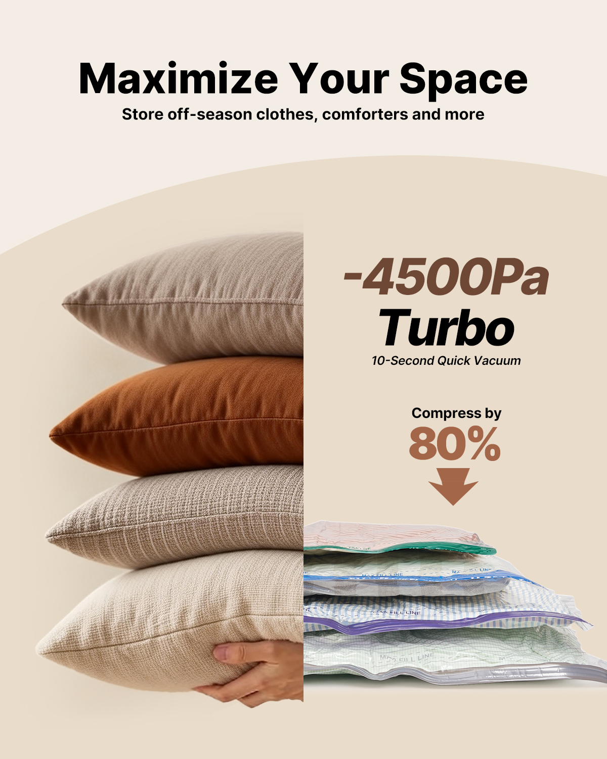 Vacuum Seal Bags for Clothing Travel with Rechargeable Cordless Pump, VINTAR 20 Pack Space Saver Vacuum Storage Bags Set (5XL/5L/5M/5S) for Clothes, Travel Compression Bags for Luggage and Suitcase