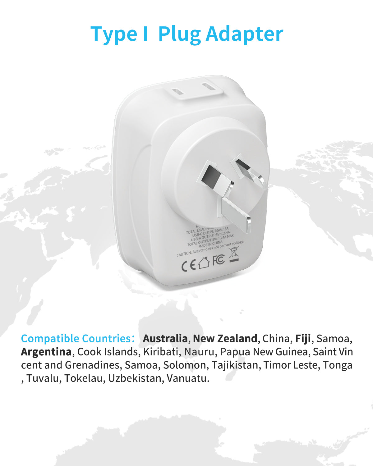 Australia New Zealand Power Plug Adapter, VINTAR Australia Travel ...