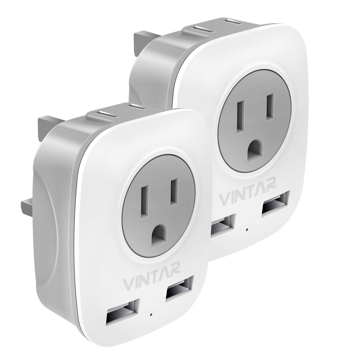 [2-Pack] UK Ireland Travel Plug Adapter, VINTAR International Power Ad ...